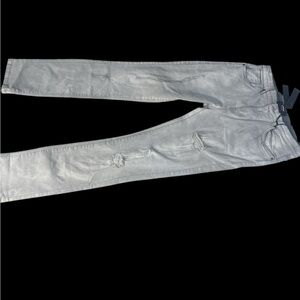 SAVAR Ice Grey Slim Straight Jeans 34 NWT Premium Boutique Denim Originally 100